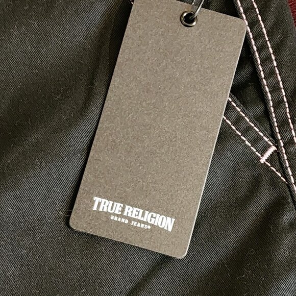 True Religion Women's Military SN Cargo Pants Jet Black Size 28 - Picture 10 of 14